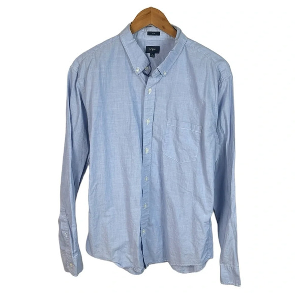 BF1430 Mens J. Crew SLIM Fit Business Casual Preppy Button Down Shirt XL - Picture 1 of 4